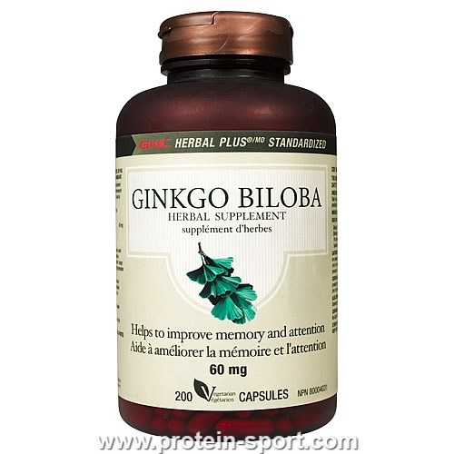 Гінкго білоба Herbal Plus Standardized Ginkgo Biloba 60 mg 200 капс