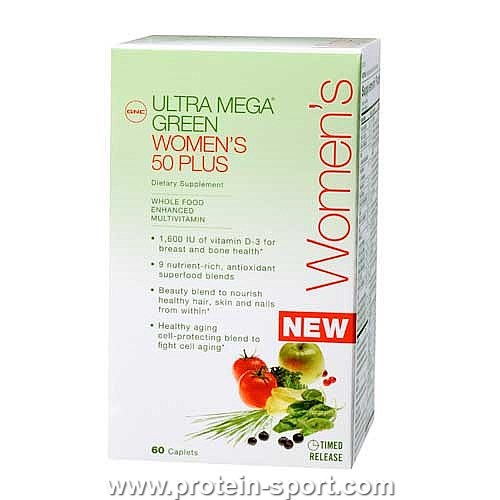Витамины для Женщин, Ultra Mega GREEN WOMEN`S 50 PLUS 60 табл