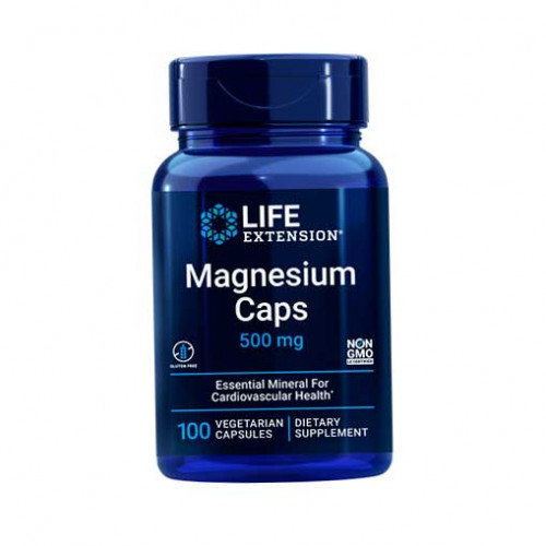 Магній, Magnesium 500 mg 100 вегетаріанські капсули