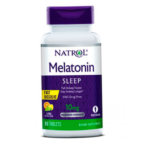 Мелатонін, Melatonin 10mg Natrol 60 таблеток лимон