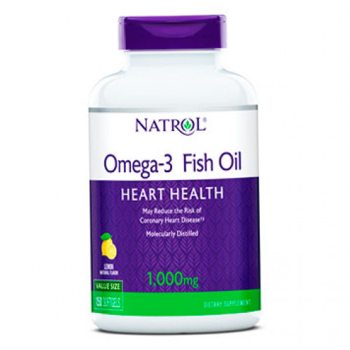 Омега 3 Рыбий жир ,Omega-3 Fish Oil 1000мг, Natrol 150 софт гель
