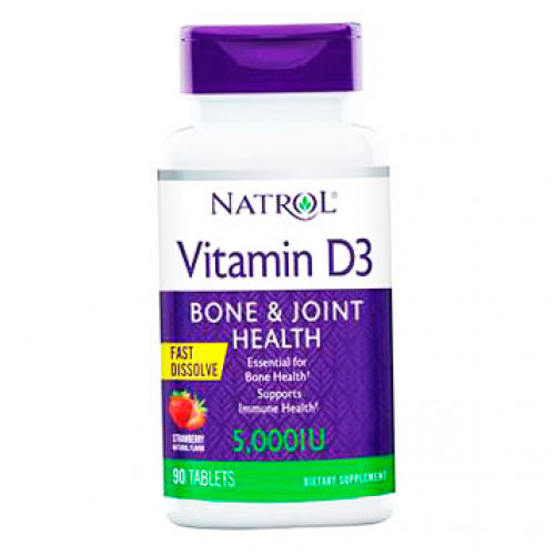 Вітамін Д3 Vitamin D3 Bone & Joint Health 5,000 IU полуниця 90 табл