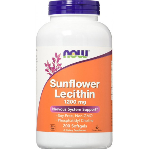 Лецитин соняшниковий, Sunflower Lecithin 1200mg Now Foods 200 софтгель