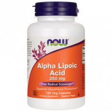 Альфа-ліпоєва кислота NOW Foods (Нау Фудс) Alpha Lipoic Acid 250mg 120 капс