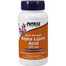 Альфа-Липоевая кислота NOW FOODS Alpha Lipoic Acid 600mg 120 капс