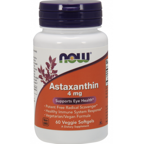 Астаксантин Now Foods Astaxanthin 4mg 60 софтгель