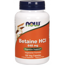 Бетаїн Now Foods Betaine HCl 648mg 120 капс