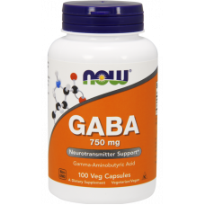 GABA, Гамма-аминомасляная кислота 750mg Now Foods 100 капс