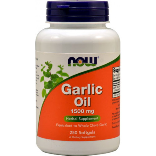 Часникова олія Now Foods Garlic Oil 1500mg 250 софтгель