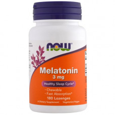 Мелатонин, Melatonin 3mg Now Foods 180 леденцы