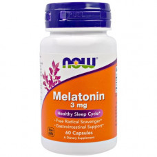 Мелатонин 3 мг, Melatonin 3mg Now Foods 60 капс