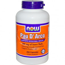 Кора муравьиного дерева, Пау Дарко, Pau D Arco 500mg Now Foods 250 капс