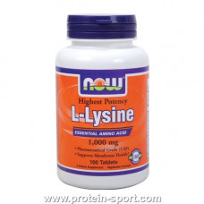 Лизин, L-Lysine 1000 mg Now Foods 100 табл