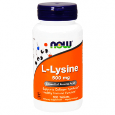 Лизин, L-Lysine 500mg Now Foods 100 табл