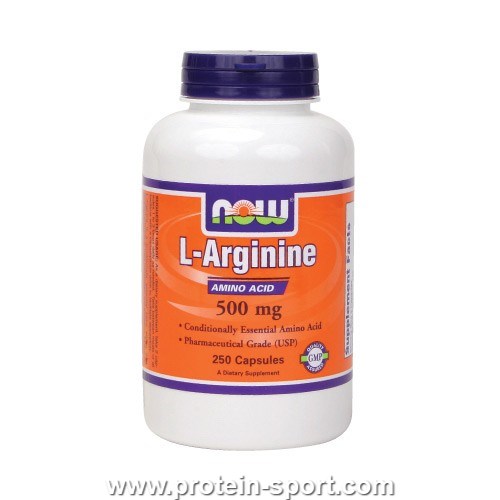 Л-Аргінін Now Foods Arginine 500 mg 250 капс