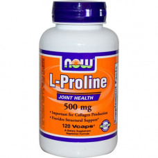 Аминокислота Пролин, Now Foods L-Proline 500mg 120 капс