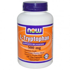 Аминокислота Л-Триптофан, Now Foods L-Tryptophan 500mg 120 капс