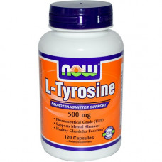 Аминокислота Л-Тирозин, Now Foods L-Tyrosine 500mg 120 капс