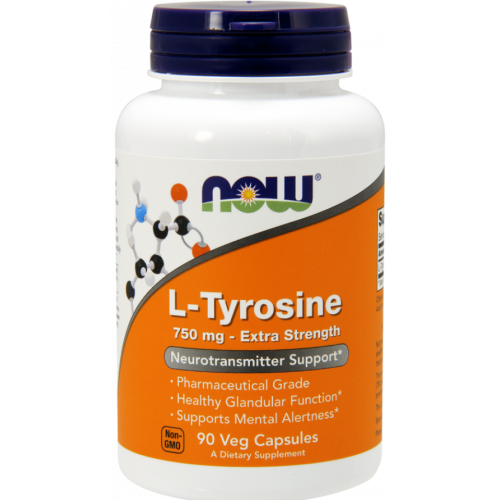 Тирозин, L-Tyrosine 750mg Now Foods 90 капс
