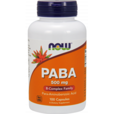 Витамин ПАБК, PABA 500mg Now Foods 100 капс