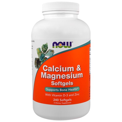 Мінеральний комплекс Кальцій Магній, Now Foods Calcium & Magnesium Softgels 240 софтгель