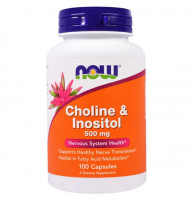 Холин и Инозитол, Now Foods Choline & Inositol 500mg 100 капс