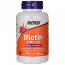 Витамин Биотин В7 Now Foods Biotin 5000 mcg 60 капс