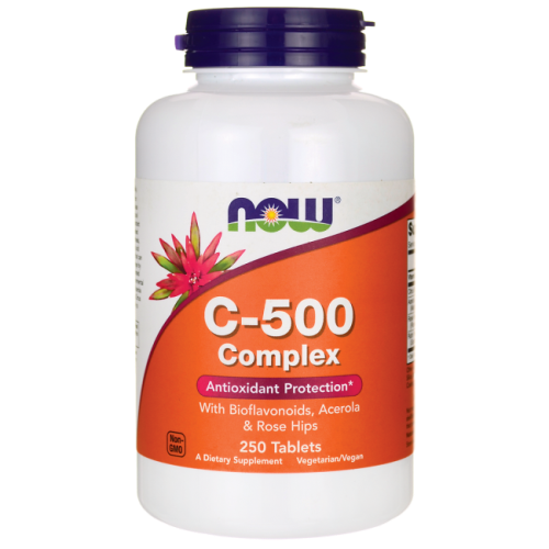Вітамін С 500 мг, Now Foods C 500 Complex 250 табл