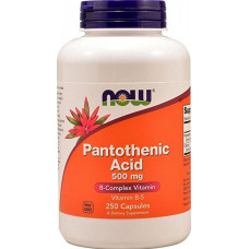 Пантотеновая кислота, Pantothenic Acid 500mg Now Foods 250 капс
