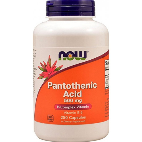 Пантотенова кислота, Pantothenic Acid 500mg Now Foods 250 капс