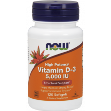 Витамин Д, Vitamin D-3 5000 IU  Now Foods 240 софтгель
