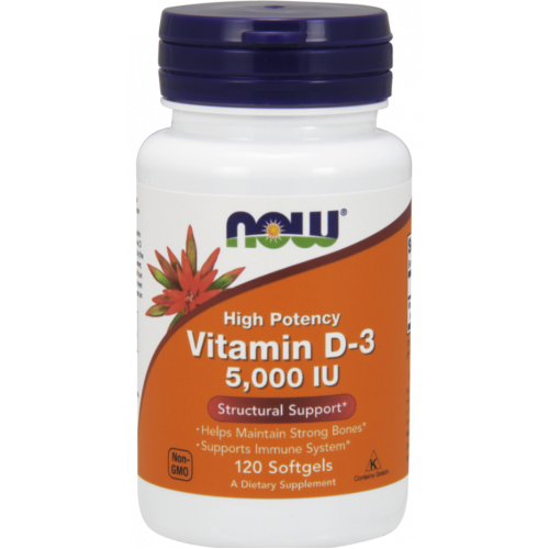 Вітамін Д, Vitamin D-3 5000 IU Now Foods 240 софтгель