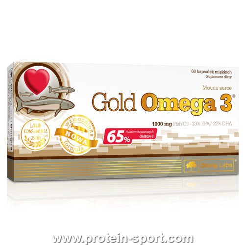 Омега 3, Gold Omega-3 65% Olimp 60 капсул