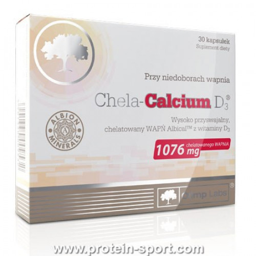 Хелатний кальцій, Вітамін Д3, Chela-Calcium D3 Olimp 30 капсул