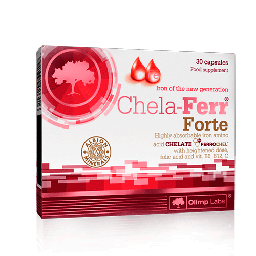 Вітаміни заліза, Chela-Ferr Forte 30 капсул