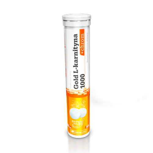 Л-Карнітін, Gold L-Carnitine 1000+chrom (лимон-лайм) 20 таблеток