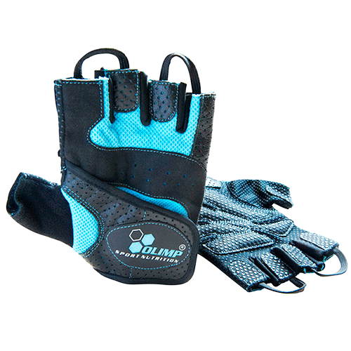 Перчатки для фитнеса женские Hardcore Fitness STAR (цвет голубой) s