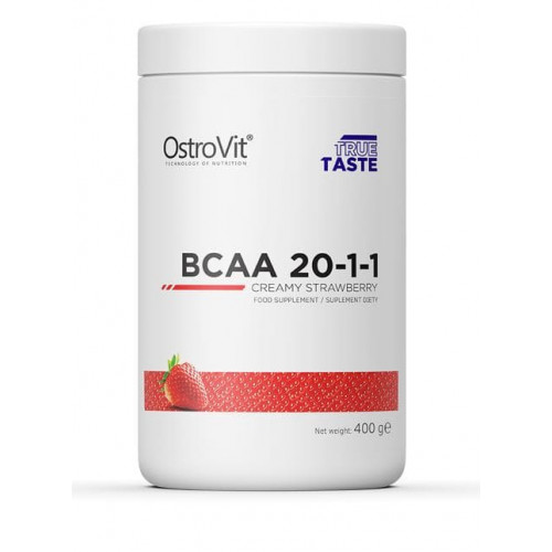 Амінокислоти Ostrovit BCAA 20:1:1 400 gr полуниця з вершками