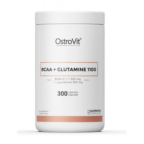 Амінокислоти Ostrovit BCAA+Glutamin 1100 mg 300 caps