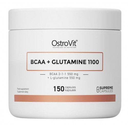 Амінокислоти Ostrovit BCAA+Glutamin 1250 mg 150 caps