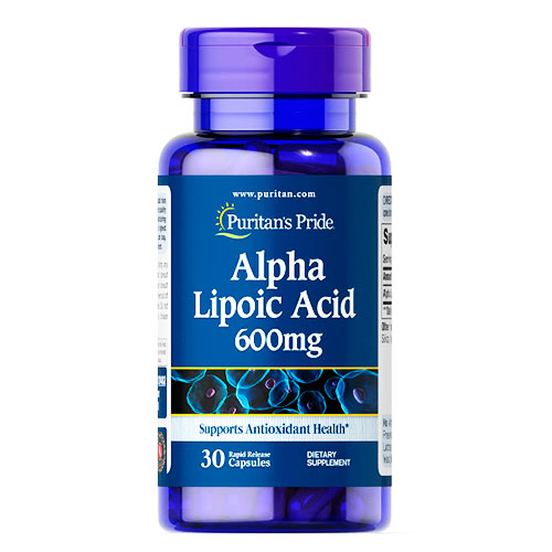 Антиоксидант Alpha Lipoic Acid 600mg Puritan's Pride 30 капсул
