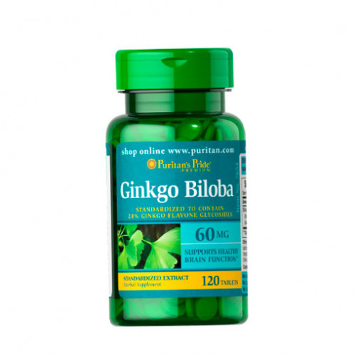 Ginkgo Biloba Standardized Extract 60 mg Puritan's Pride 120 tablets