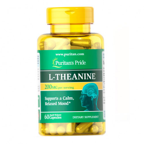 L-Теанін, L-Theanine 200 mg Puritan's Pride 60 капсул