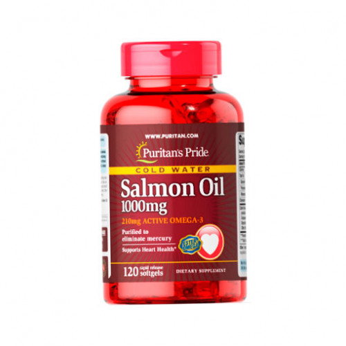 Omega-3 Salmon Oil 1000 mg Puritan's Pride 120 софтгель