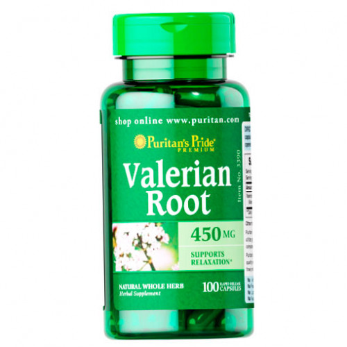 Корінь валеріани, Valerian Root Puritan's Pride 450 mg 100 капсул