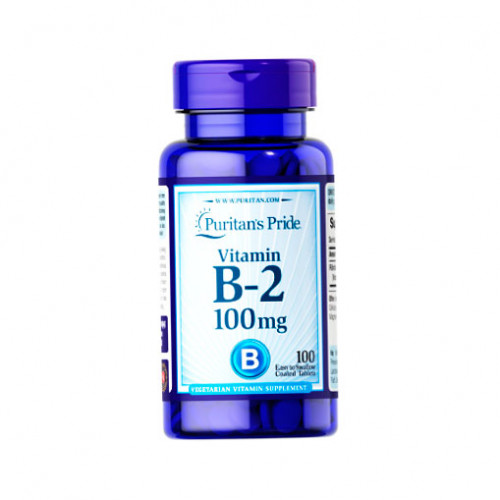 Вітамін В2, Vitamin B-2 (Riboflavin) Puritan's Pride 100 mg 100 таблеток