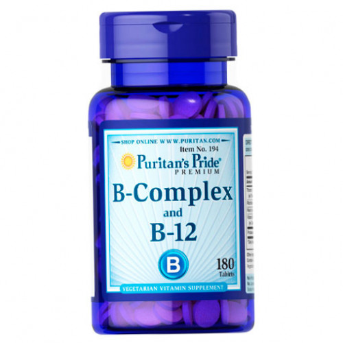 Вітаміни Puritan's Pride Vitamin B-Complex and Vitamin B-12 180 tablet