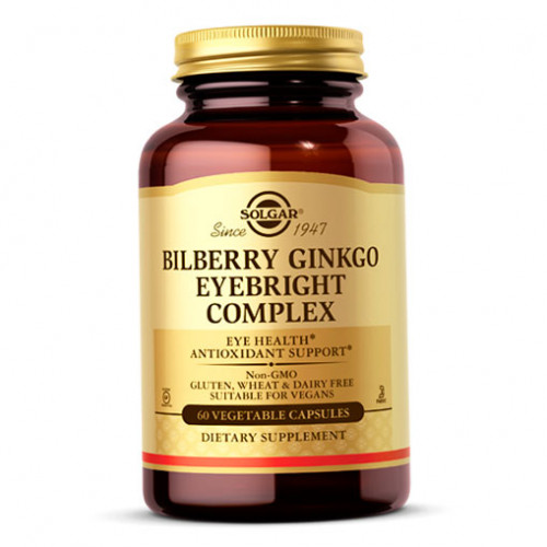 Вітаміни для очей SOLGAR BILBERRY GINKGO EYEBRIGHT COMPLEX 60 капсул