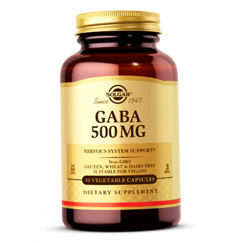 Гамма-аміномасляна кислота, GABA 500 mg Solgar 50 капсул