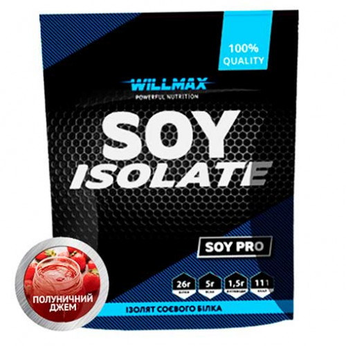 Willmax протеїн SOY ISOLATE полуничний джем 900г
